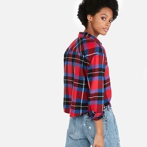 NWT Express Plaid Flannel Shirt Small